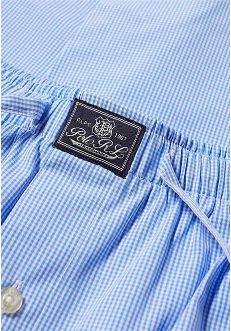 Ralph Lauren light blue pajamas with logo for men RALPH LAUREN | Pajamas | 714915966002.