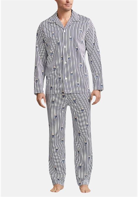 Polo Bear striped cotton pajamas for men RALPH LAUREN | Pajamas | 714915984001.