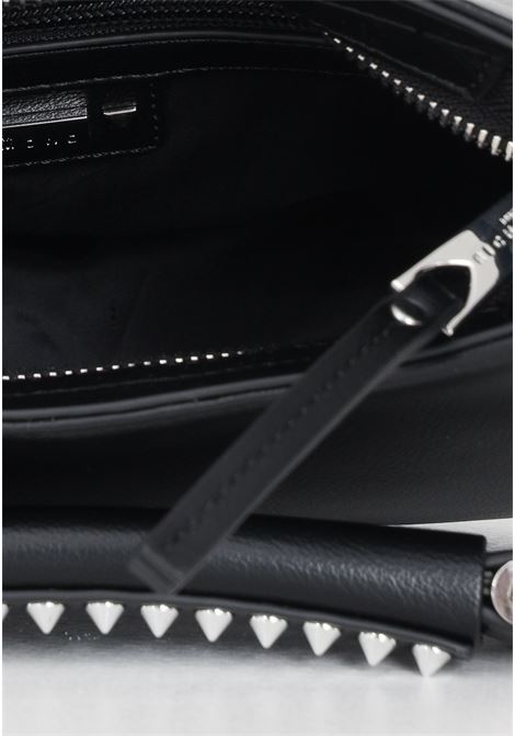 Black shoulder bag with silver logo for women RICHMOND | Bags | RWA23125BON2BLACK