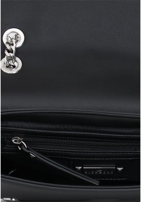 Black women's backpack with silver details RICHMOND | Bags | RWA23239BOF9BLACK/SILV