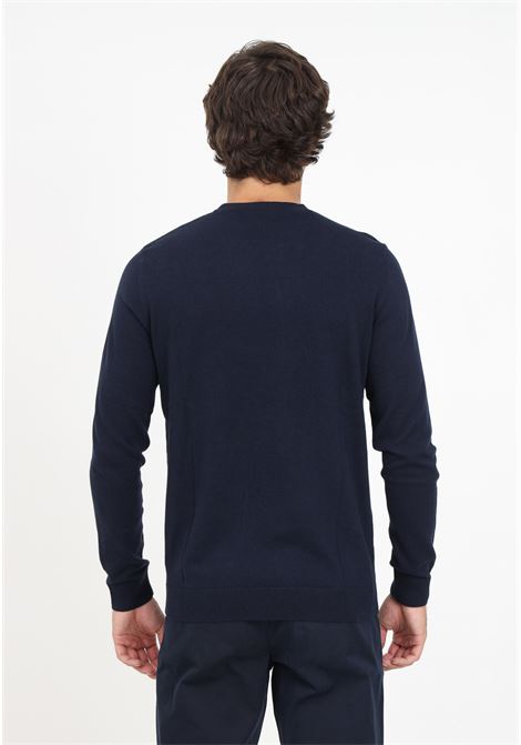 Blue men's cotton sweater SELECTED HOMME | Knitwear | 16074682NAVY BLAZER