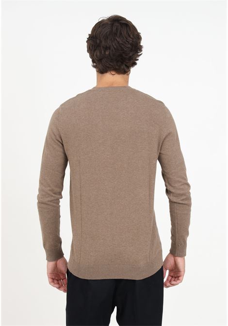Dark beige long-sleeved sweater for men SELECTED HOMME | Knitwear | 16074682TEAK