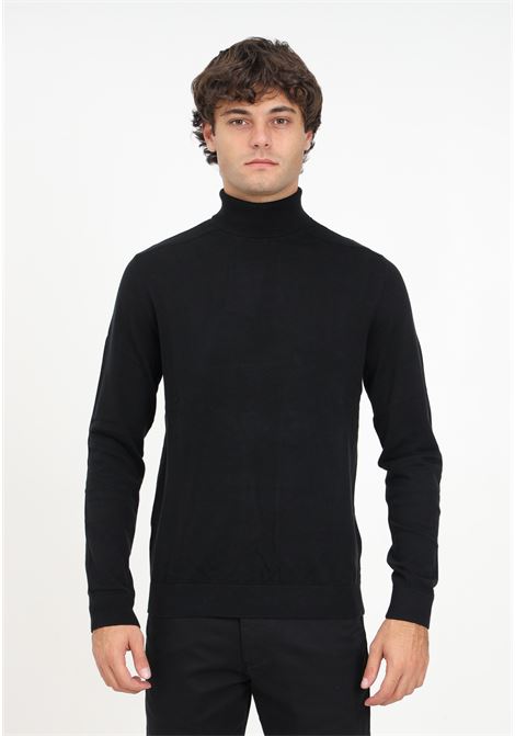 Classic black sweater for men SELECTED HOMME | Knitwear | 16074684BLACK