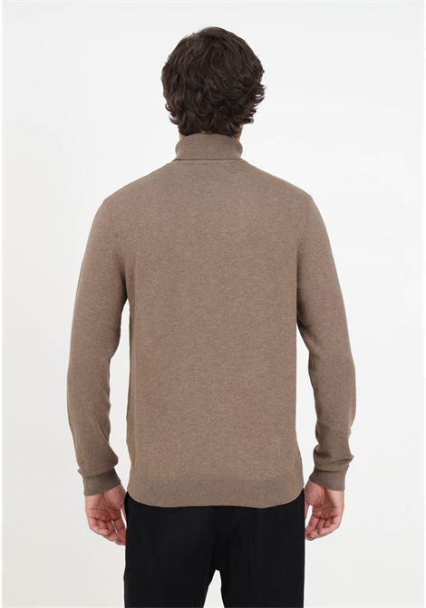 Brown turtleneck sweater for men SELECTED HOMME | Knitwear | 16074684TEAK