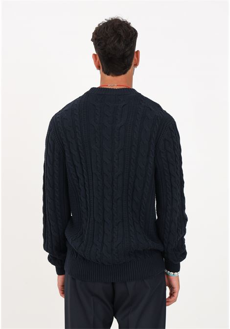 Maglione blu in maglia intrecciata da uomo SELECTED HOMME | Maglieria | 16090716SKY CAPTAIN