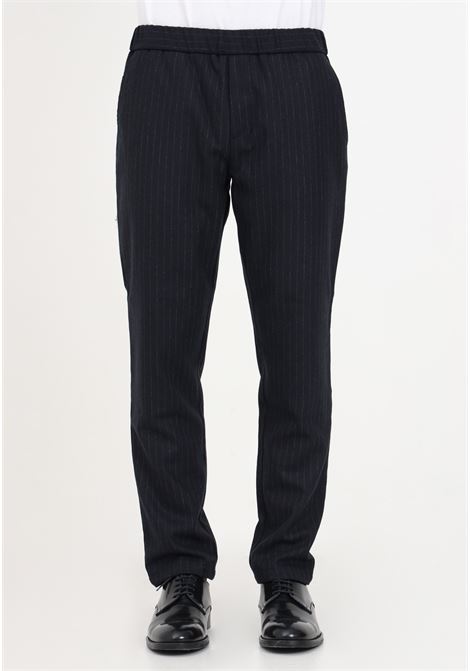 Elegant blue pinstripe trousers for men SELECTED HOMME | Pants | 16090925NAVY BLAZER