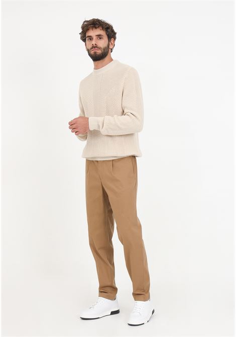 Pantaloni da uomo con pinces beige SELECTED HOMME | Pantaloni | 16090954OTTER