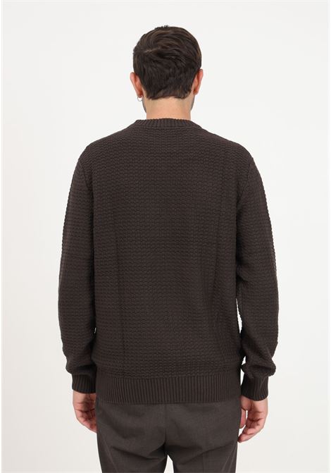 Pullover with a varied texture for men SELECTED HOMME | Knitwear | 16091738CHOCOLATE TORTE