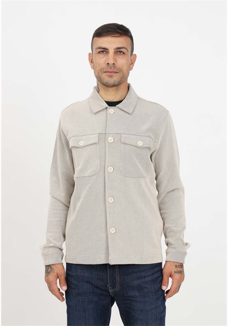 Beige shirt with pockets and buttons for men SELECTED HOMME | Shirt | 16091931FOG