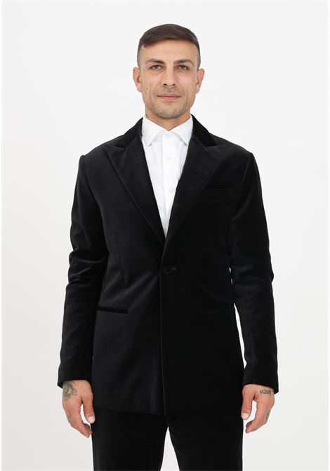  Men's blazer in black velvet with peak lapels SELECTED HOMME | Blazer | 16091959BLACK