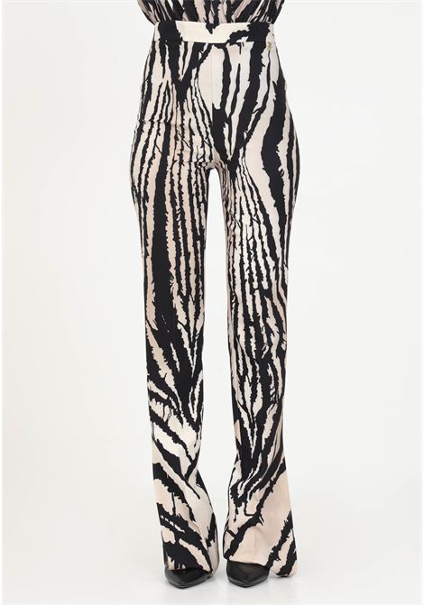 Butter trousers for women with animalier pattern SHIT | Pants | SH2324014SWHITE TIGER