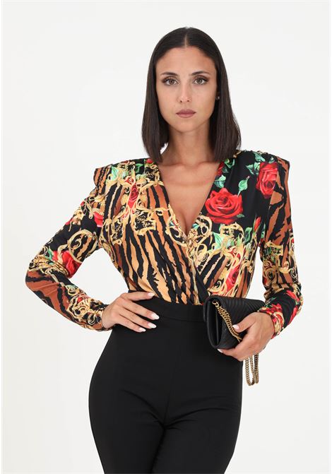 Black women's body with a mix of patterns SHIT | Body | SH2324056RED BAROQUE