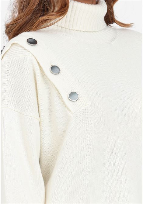 Sweater with white button detail for women SIMONA CORSELLINI | Knitwear | A23CPMGO03-01-C03300080653