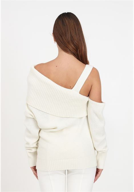 Cashmere blend sweater with double ring shoulder strap for women SIMONA CORSELLINI | Knitwear | A23CPMGO05-01-C03300080653