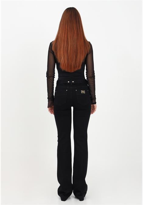 Jeans a zampa nero da donna con cintura SIMONA CORSELLINI | Jeans | A23CPPAD01-01-C03600030663