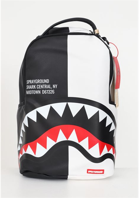 SPRAYGROUND BACKPACK SHARK CENTRAL 2.0 SPLIT BLACK WHITE BACKPACK Unisex backpack SPRAYGROUND | Backpacks | 910B5441NSZ.