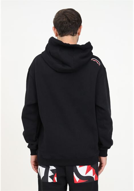 Black sweatshirt with print and hood for men SPRAYGROUND | Hoodie | SP364BLK.