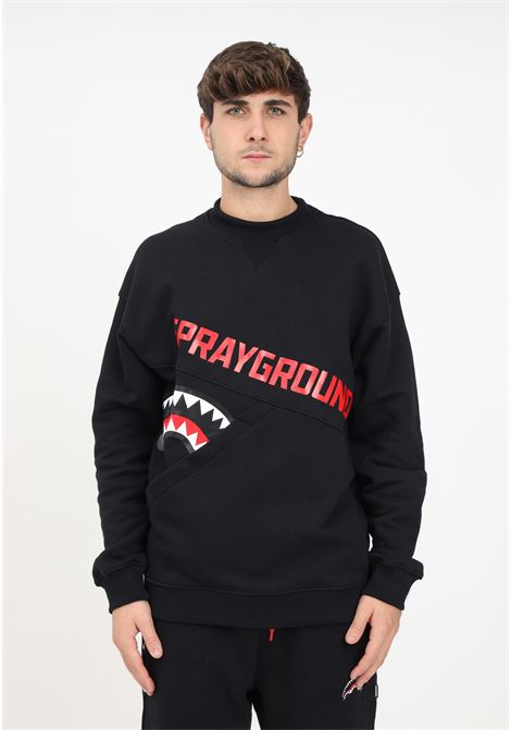Black sweatshirt with men's print SPRAYGROUND | SP365BLKBLACK