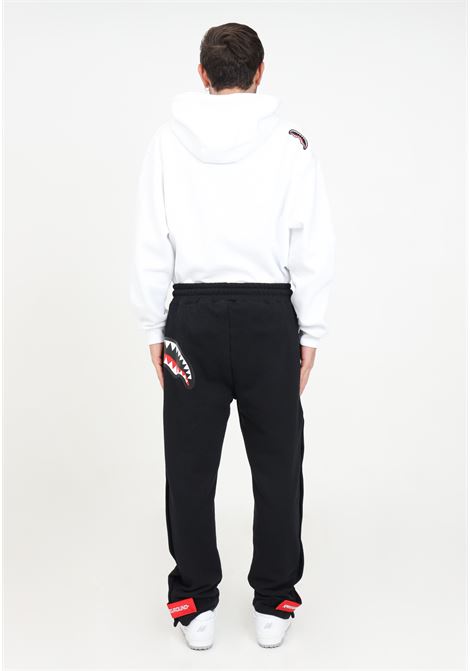 Black sweatpants with buttons for men SPRAYGROUND | Pants | SP366BLKBLACK