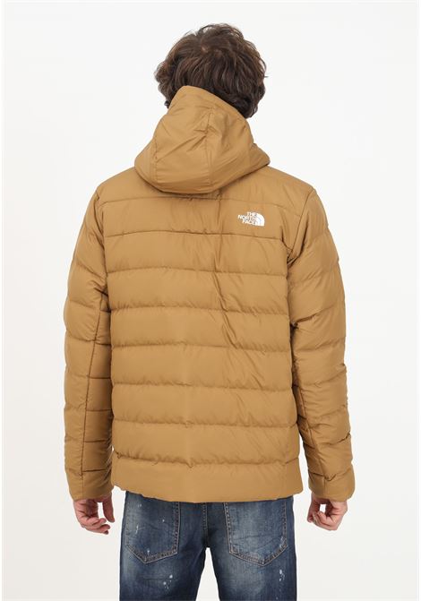 Brown down jacket with hood and men's logo THE NORTH FACE | Jackets | NF0A84I117311731