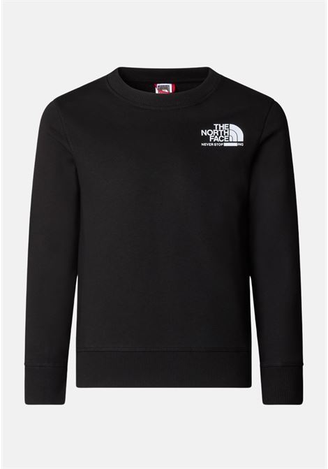 Black sweatshirt with logo embroidery for boys and girls THE NORTH FACE | NF0A854SJK31JK31
