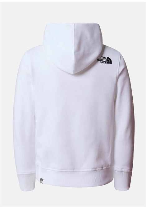White hooded sweatshirt for boys and girls embellished with maxi logo print THE NORTH FACE | Hoodie | NF0A855BLA91LA91