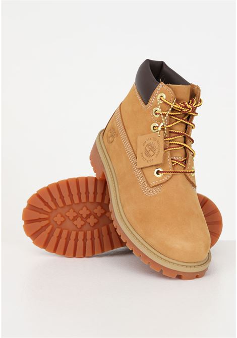Timberland premium 6 in waterproof boot wheat nubuck kid unisex mustard TIMBERLAND | Ankle boots | TB01270971317131