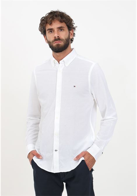 Camicia elegante bianca da uomo TOMMY HILFIGER | Camicie | MW0MW30675YCFYCF