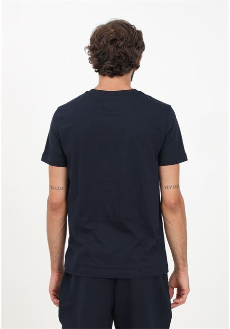 T-shirt blu da uomo con logo frontle sul petto TOMMY HILFIGER | T-shirt | MW0MW32119DW5DW5