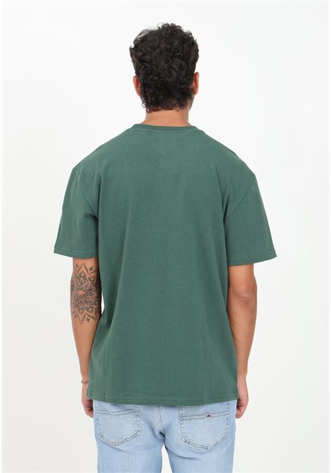 T-shirt verde da uomo con patch logo TOMMY JEANS | T-shirt | DM0DM16320L2ML2M
