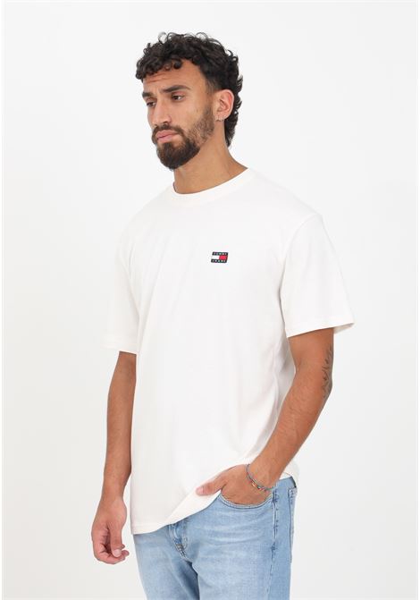 White men's t-shirt with logo patch TOMMY JEANS | T-shirt | DM0DM16320YBHYBH