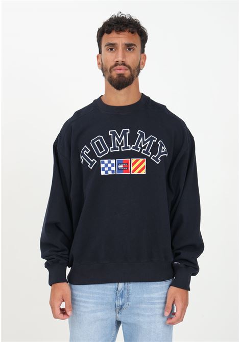 Archive blue sweatshirt for men TOMMY JEANS | Sweatshirt | DM0DM16816DW5DW5