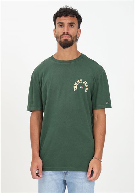 T-shirt verde da uomo CLSC Curved TOMMY JEANS | T-shirt | DM0DM16830L2ML2M
