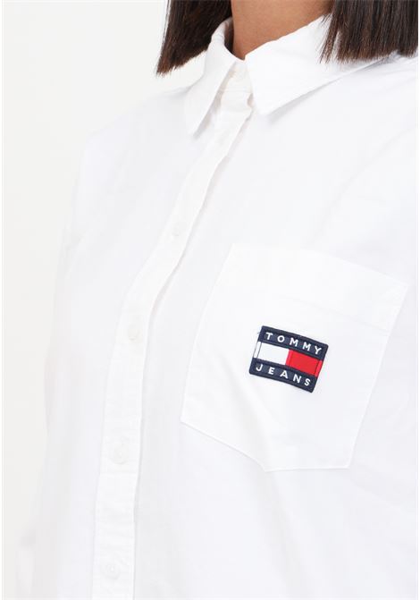 Camicia bianca da donna TOMMY JEANS | Camicie | DW0DW13804YBRYBR