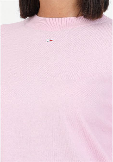 Maglioncino rosa da donna a girocollo TOMMY JEANS | Maglieria | DW0DW16534TOBTOB