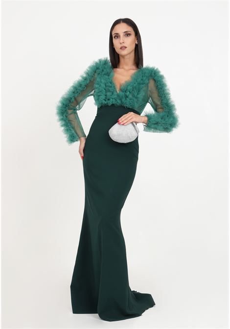 Long mermaid dress for women VALERIA MAZZA | Dresses | 305 ABITO SIRENA C/ROUCHES510