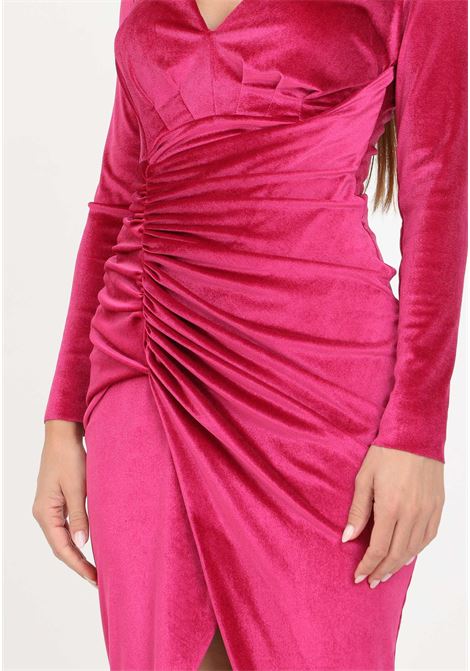 Fuchsia chenille dress for women VALERIA MAZZA | Dresses | 322 ABITO VELVET1228