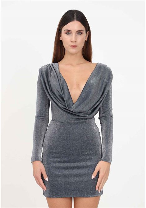 Glittery silver minidress for women VALERIA MAZZA | Dresses | 330 ABITO GLITTER152
