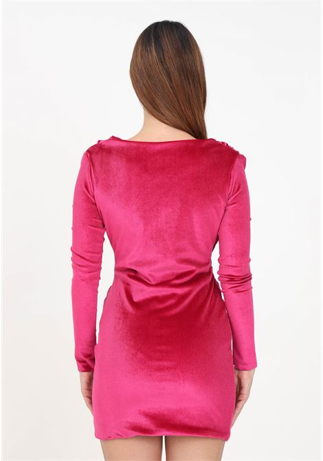 Short fuchsia chenille dress for women VALERIA MAZZA | Dresses | 330 ABITO VELVET1228