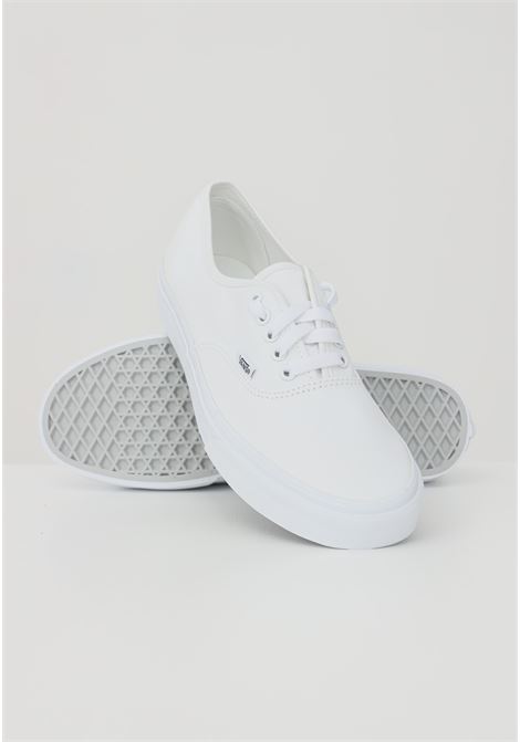 White unisex authentic sneakers by vans  VANS | Sneakers | VN000EE3W001W001