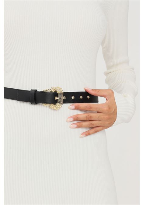 Black women's belt with logoed Baroque buckle VERSACE JEANS COUTURE | Belt | 71VA6F0171627899