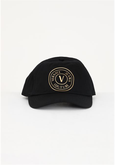 Cappello nero con logo da uomo VERSACE JEANS COUTURE | Cappelli | 75GAZK26ZG205G89