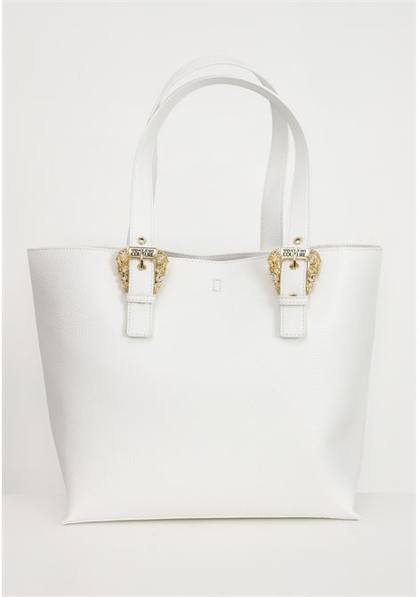 White women's shopper with baroque buckles VERSACE JEANS COUTURE | Bag | 74VA4BF9ZS413003