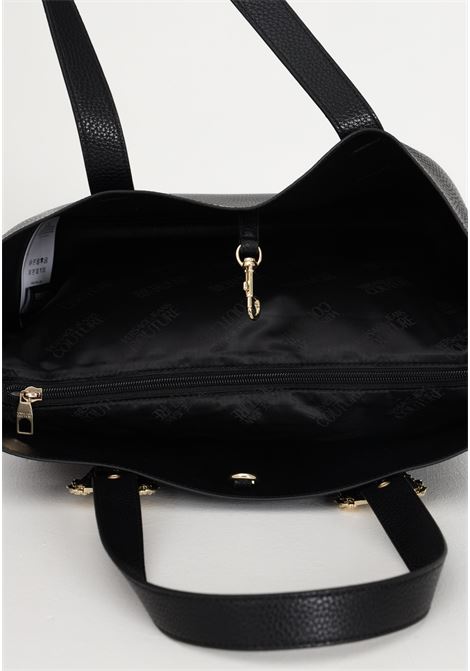 Black shopper for women with baroque buckles VERSACE JEANS COUTURE | Bag | 74VA4BF9ZS413899