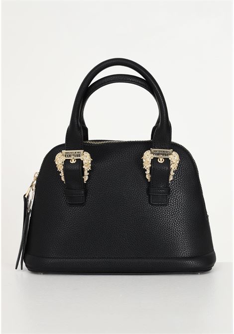 Casual black women's bag with logoed baroque buckles VERSACE JEANS COUTURE | Bag | 74VA4BFBZS413899