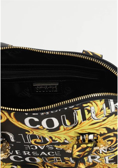 Borsa casual nera da donna con fantasia Logo Couture VERSACE JEANS COUTURE | Borse | 74VA4BFBZS597G89