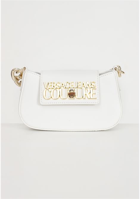 White casual handbag for women with plated lettering logo VERSACE JEANS COUTURE | Bag | 74VA4BL4ZS467003
