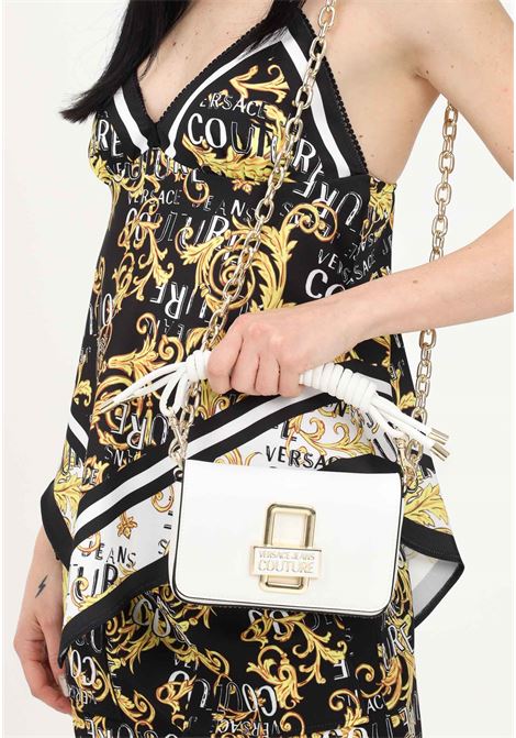 White shoulder bag for women with front logo VERSACE JEANS COUTURE | Bag | 74VA4BR2ZS585003