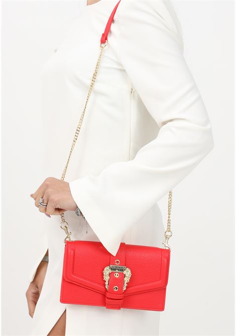 Red clutch bag for women with Baroque buckle VERSACE JEANS COUTURE | Bag | 74VA5PF6ZS413521