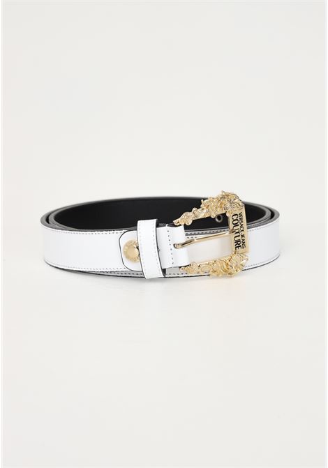 White women's belt with logoed baroque buckle VERSACE JEANS COUTURE | Belt | 74VA6F0171627003